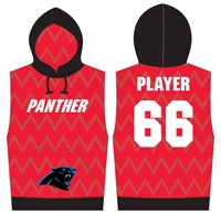 Panter Desenli Kolsuz Kapüşonlu Atlet Süblimasyon Baskılı Kırmızı Rahat Hızlı Kuruyan Cepli Erkek Günlük Sweatshirt Sonbaharlık