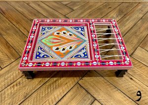 Juego de Platos Rectangulares de Madera de Acacia Premium con Diseño Tradicional de Cuerda Charpai para Uso en la Cocina del Hogar en Ramadán y Diwali - Product Image 6