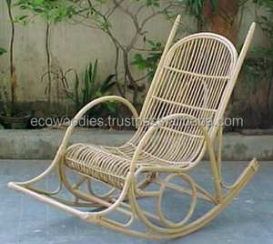 Sillón Mecedora Moderno de Bambú y Mimbre, Ligero y Natural, con Respaldo Cómodo para Personas Mayores, Ideal para Dormitorio, Sala de Estar o Parque - Product Image 2
