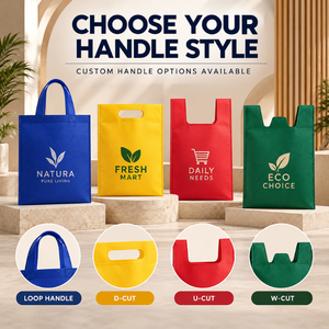 Sacs de courses non tissés de qualité supérieure |   Sacs fourre-tout réutilisables personnalisés avec poignées, écologiques, recyclés, impression de logo, plusieurs couleurs et tailles - Product Image 3