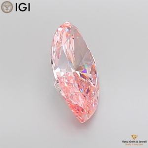Diamant de laboratoire CVD de 5,50 carats, couleur rose vif fantaisie, clarté VS1, avec certificat IGI, forme marquise, idéal pour une bague de mariage - Product Image 3