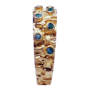 Wedding Wear 925 Sterling <b>Silver</b> Gold Plated Jewelry <b>Emerald</b> Gemstone Women Wear Classic Couple <b>Ring</b> - Product Image 5