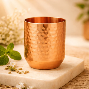 FAIZA CRAFT Gobelet isotherme unisexe en cuivre pur de haute qualité, design martelé, avec bouchon à vis, écologique, taille personnalisable, idéal pour offrir - Product Image 4