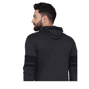 Sweat-shirt à capuche zippé pour homme, en coton mélangé, confortable, pour tous les jours, style décontracté. - Product Image 4