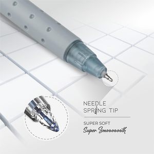 Bolígrafos de Rodillo de Plástico con Diseño Moderno y Elegante, Bolígrafos de Gel Retráctiles Hauser XO RT Click, Punta de Resorte de 0.5 mm, Agarre Acanalado Suave, Azul - Product Image 5