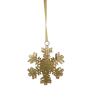 Set of 3 Medium Size Eco-Friendly Metal Hanging <b>Ornament</b> Pewter Plating Handmade <b>Wall</b> Decorative for Home & Christmas Decor - Product Image 3