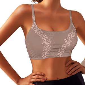 Sujetador deportivo sin costuras para mujer, estilo bikini, cuello en V, tirantes halter, soporte medio, transpirable, para yoga, ropa deportiva, talla grande, gris - Product Image 2