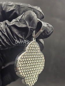 Pendentif personnalisé avec initiale, grand format, style rappeur, plaqué or, serti de pierres, pour homme, avec nom/lettre/logo personnalisé - Product Image 4
