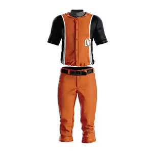 Top Selling Premium Quality Baseball Uniform Sets 100% Polyester Quick Dry Breathable Customizable Unisex Adult Outdoor V-neck - Product Image 5