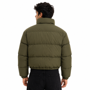 Chaqueta Acolchada de Invierno al por Mayor, Chaqueta con Cuello Alto y Cierre Completo, Chaqueta Casual para Hombre, Fabricante OEM Personalizado - Product Image 4