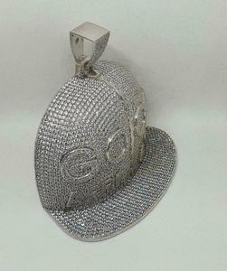 Collar de Alta Calidad con Colgante de Diamantes Estilo Hip Hop y Cadena de Cuerda, Collar de Rapero con Incrustaciones de Diamantes para Exportación - Product Image 1