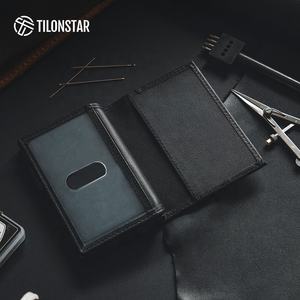 Tilonstar เคสอะลูมิเนียมแบบพกพาสำหรับผู้ชาย, TVC337P ใส่บัตรทำจากหนังแท้มีกระเป๋าแบบบาง - Product Image 2