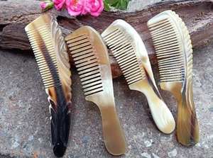 Peignes à cheveux en corne naturelle de haute qualité, populaires, avec manche et dents en plastique, fabriqués à la main en Inde, au meilleur prix - Product Image 4