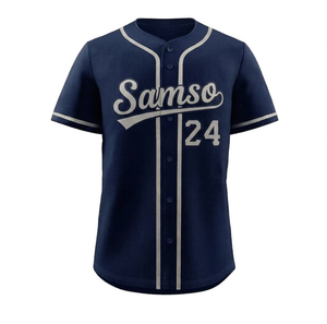 <b>Custom</b> Baseball Jersey Full Button Sublimation Team <b>Uniform</b> Men Women Breathable Polyester Sportswear OEM ODM Bulk - Product Image 3