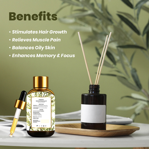 SQIN Botanicals GMP Certified Pure Floral Rosemary Essential Oil Hair Skin Care Moisturizing Nourishing All Skin Types OEM/ODM - Product Image 5