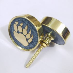 Perilla decorativa verde en forma de corazón con diseño de animales blancos para armarios, cajones, muebles de tocador, perilla única para habitación de niños y guardería - Product Image 5