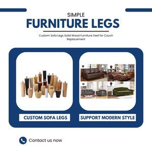 Solid Wood Round Furniture <b>Legs</b> Natural Finish for <b>Sofa</b> Cabinet Dresser Ottoman Replacement Upgrade Round Wooden Furniture <b>Legs</b> - Product Image 4