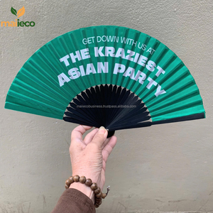 Abanicos de mano de bambú impresos con logotipo personalizado abanicos decorativos para sublimación artesanías de bambú personalizadas - Product Image 3