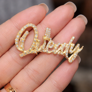 สร้อยคอเด็กแบบมินิมอลทองคำแท้ 10K ดีไซน์ทันสมัย ประดับเพชรเลี้ยงในห้องปฏิบัติการ พร้อมจี้ตัวอักษรชื่อสั่งทำได้ - Product Image 3