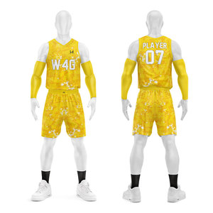 Custom Heat Transfer Printed Breathable Moisture Wicking Quick Dry 100% <b>Polyester</b> Unisex Basketball Jerseys <b>Shorts</b> Uniform Set - Product Image 6