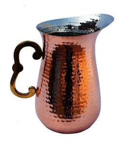 Pichet en cuivre à succès avec couvercle et poignée, grande capacité, design moderne et luxueux, pour usage domestique, décoratif, 100 % cuivre pur - Product Image 5