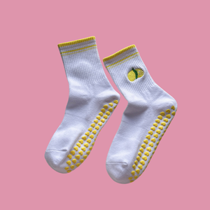 Wholesale Custom Design Striped Cotton Women Athletic <b>Socks</b> Non Slip Silicone <b>Grip</b> Yoga Pilates <b>Socks</b> - Product Image 2
