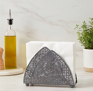 Porte-serviettes en fer avec finition grise, parfait pour la maison et les restaurants, pour l'affichage de papier absorbant et la décoration élégante de table. - Product Image 6