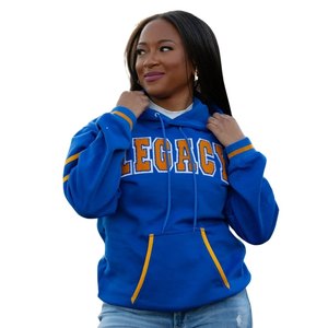 Sudadera con Capucha Sigma Gamma Rho Legacy para Mujer, Azul y Dorado, Sudadera de la Hermandad Griega, Estilo Casual Urbano, Ajuste Cómodo Premium - Product Image 6