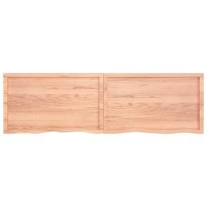 Mueble de Baño de Madera Maciza Marrón Claro, 78.7"x23.6"x(0.8"-1.6") con Encimera Tratada de 23.6" de Ancho - Product Image 4