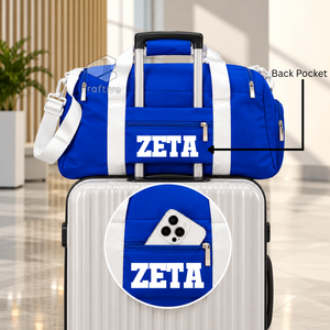 Bolsa de Viaje Deportiva de Fin de Semana para Mujer, Marca Zeta Phi Beta Sorority, de Cordura, con Compartimento para Zapatos, con Cierre - Product Image 5