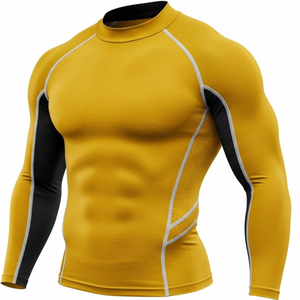 Rashguard MMA de haute qualité, coupe compressive, tissu respirant, séchage rapide, coupe confortable, idéal pour le sport. - Product Image 2