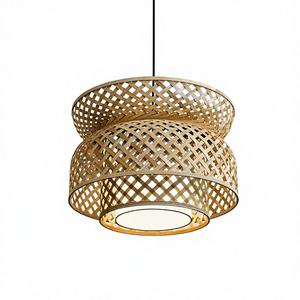 Lampe en bambou tissé, bambou naturel, éclairage artisanal, décoration pour salon, intérieur et aménagement de la maison, en provenance du Vietnam - Product Image 1