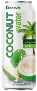 Agua de Coco Pura Enlatada con Pulpa, Bebida Tropical Natural, Refrescante Jugo de Coco, Marca Privada OEM, 330ml 500ml - Product Image 4