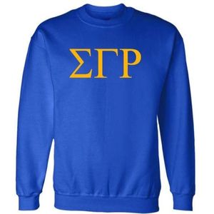 เสื้อสเวตเชิ้ตคอกลม Sigma Gamma Rho ลายตัวอักษร ดีไซน์กรีกสุดฮิต ผลิตตามสั่งสำหรับชมรมนักศึกษา เสื้อฟลีซลำลอง สไตล์สตรีทแวร์สำหรับวิทยาลัย - Product Image 2