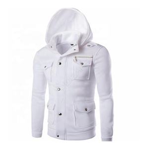 Sudadera con capucha lisa y polar para hombre, Chaqueta con bolsillo personalizado, precio competitivo, elegante - Product Image 1