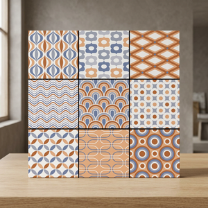 Morbi 40x40cm Carrelages de sol en porcelaine émaillée aspect marocain doré 400x400mm Carreaux de céramique pour villas de luxe - Product Image 5
