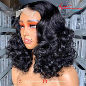 Precio de fábrica Black Steam Bouncy Curl Wig 100% Extensiones de cabello vietnamita de alta calidad sin enredos sin desprendimiento grande en stock - Product Image 2