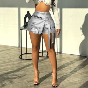 Nouveaux shorts pour femmes, mode été, haute élasticité, respirants, coupe ajustée, taille élastique, irréguliers, multi-poches - Product Image 3