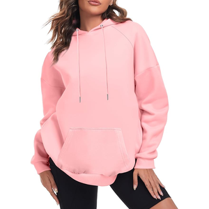 Sudadera con Capucha para Mujer, Color Sólido, Tejido de Algodón, Estilo Casual, Manga Larga, Transpirable, para Otoño - Product Image 5