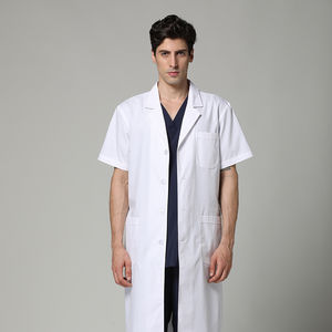 Blouse de laboratoire pour homme de qualité supérieure, grande taille, en tissu léger avec détection d'aiguilles, manches longues et grandes poches - Product Image 1