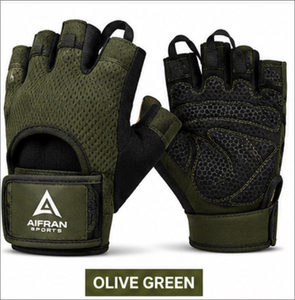Guantes de Malla Negros Unisex para Levantamiento de Pesas, Transpirables, Antideslizantes, con Agarre Ajustable en la Palma para Gimnasio y Fitness - Product Image 4