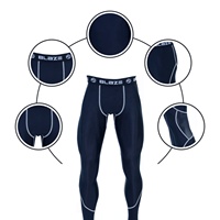 Collants de sport pour hommes avec surpiqûres contrastées, collants de compression athlétiques pour hommes, durables, respirants, parfaits pour l'entraînement sportif et les activités de fitness