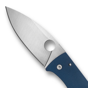 Couteaux pliants à manche bleu, finition satinée, acier inoxydable, lame large avec ouverture par pouce et clip de poche en métal pour l'extérieur - Product Image 5