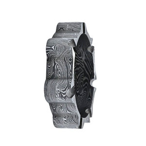 Cendrier artisanal en acier Damas à motif superposé unique, en métal, pour cigares et cigarettes, accessoire de fumage décoratif et durable - Product Image 5