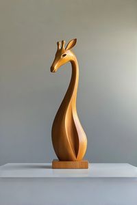 Escultura de Canguro de Madera Hecha a Mano, Figura Artística de Animal Estilo Art Deco, Decoración Irregular para Mesa, Decoración para el Hogar, para Sala de Estar, Personalizada - Product Image 6