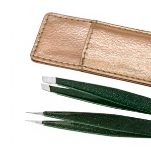 Ensemble de pinces à épiler personnalisées, durables et légères, lot de 4, avec pointe inclinée et poignée confortable pour les sourcils, en acier inoxydable - Product Image 6