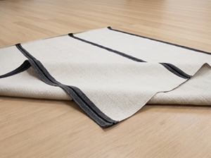 Handwoven Cotton Durrie <b>Rug</b> Minimalist Striped Flatweave Carpet Modern Neutral Area <b>Rug</b> for Living Room - Product Image 5