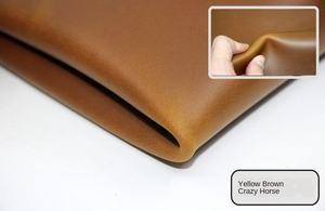 หนังแท้แบบวินเทจ หนังวัวฟอกน้ำมัน หนังเครซี่ฮอร์ส หนังวัวแท้ หนา 2.0 มม. ขนาด 20-25 ตารางฟุต - Product Image 4