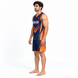 Ropa Deportiva Atlética, Transpirable, Ligera, para Entrenamiento, Juego, Práctica, Uniforme de Baloncesto Personalizado, Conjunto de Camiseta y Pantalones Cortos para Equipo - Product Image 4