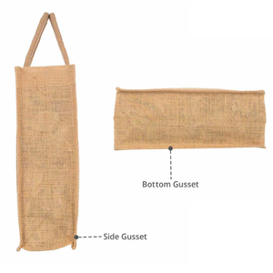 Jute Tote Bag Foldable Reusable Eco-Friendly Customizable for Outdoor Travel - Product Image 4